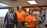 Todd MacDonald (far left) and Jason MacDonald (far right) placed second at this year’s tournament, reeling in a two day total weight of 20.49 pounds.- Jesse Bonello / Bulletin Photo