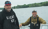 The tournament’s top team for 2021, brothers Todd (left) and Jason MacDonald.     Photo courtesy Sioux Lookout Walleye Weekend