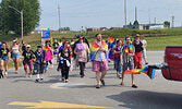 The Pride parade ends at the Town Beach where a BBQ and community festival with family friendly games, face painting, and prizes took place.    Angela Anderson / Bulletin Photo