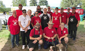 Top row from left: BJ Egerter (Club President), Tara Drew, Bryan Neufeld (Club Vice-President), Mike Redcliffe (Club Treasurer), and Ross Sillery. Middle row from left: Lori Donnely-Gould, Mark Palmer, Stephanie Sanna, Kendall Egerter, Anita Bruins-Burke,